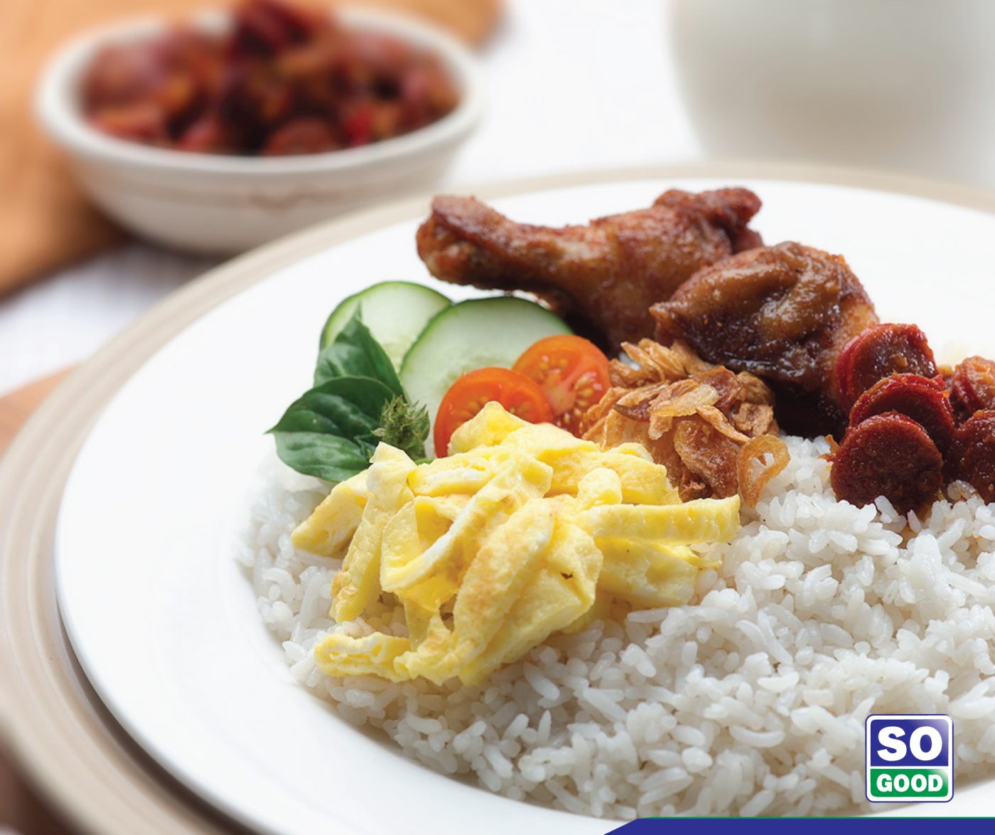 Image Nasi Uduk Spesial With So Good Spicy Wing