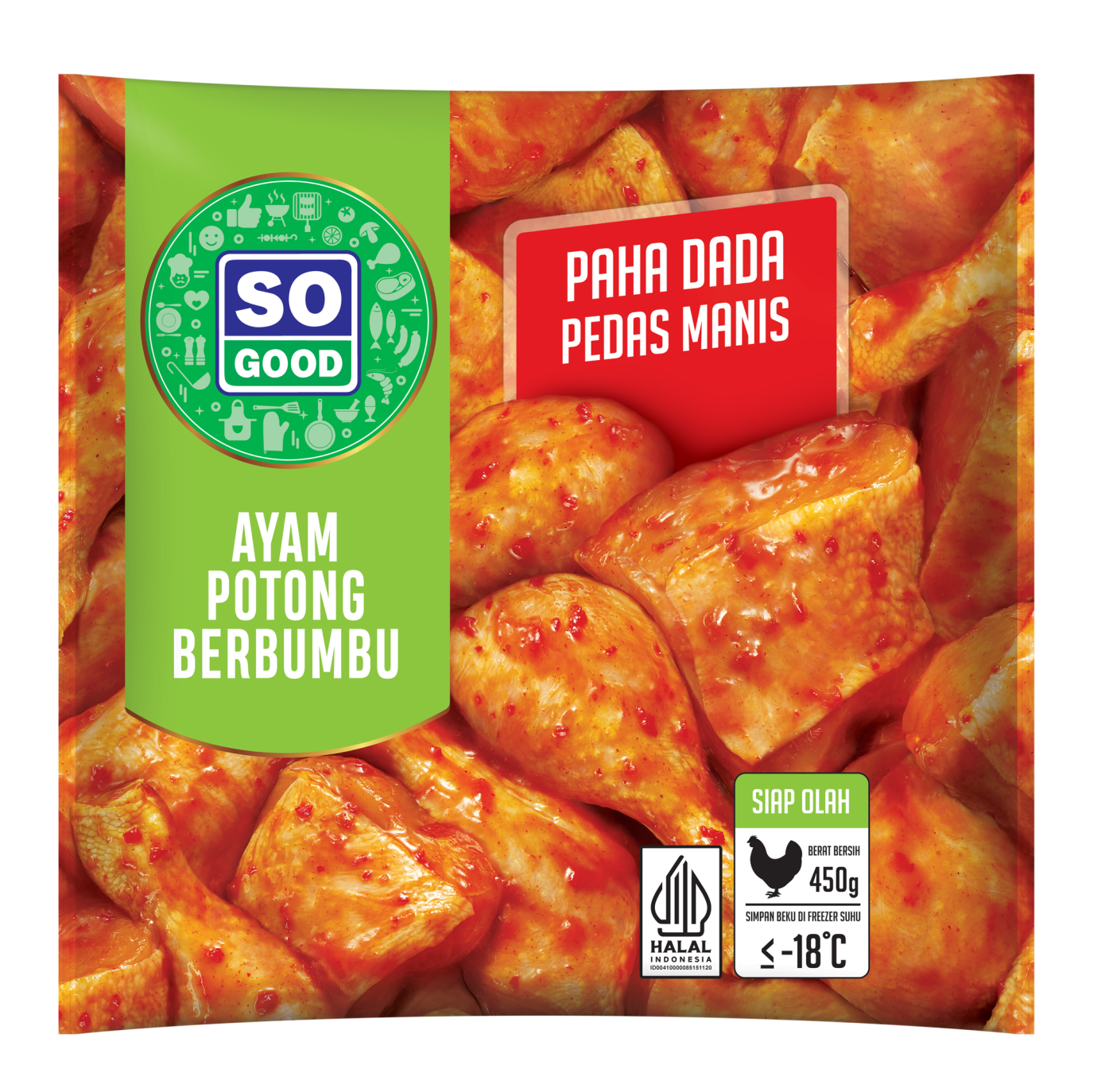 Image Ayam Potong Paha Dada Pedas Manis
