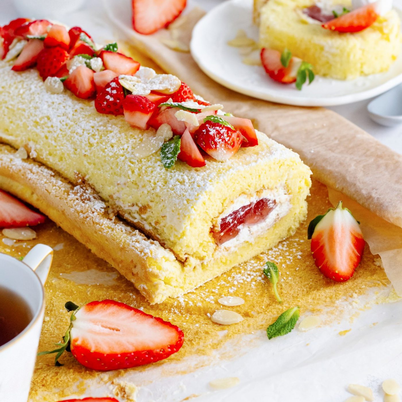 Image Strawberry Roll Cake